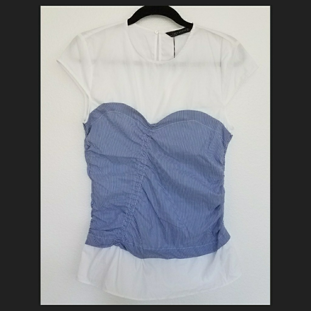 NWT ZARA asymmetrical tee